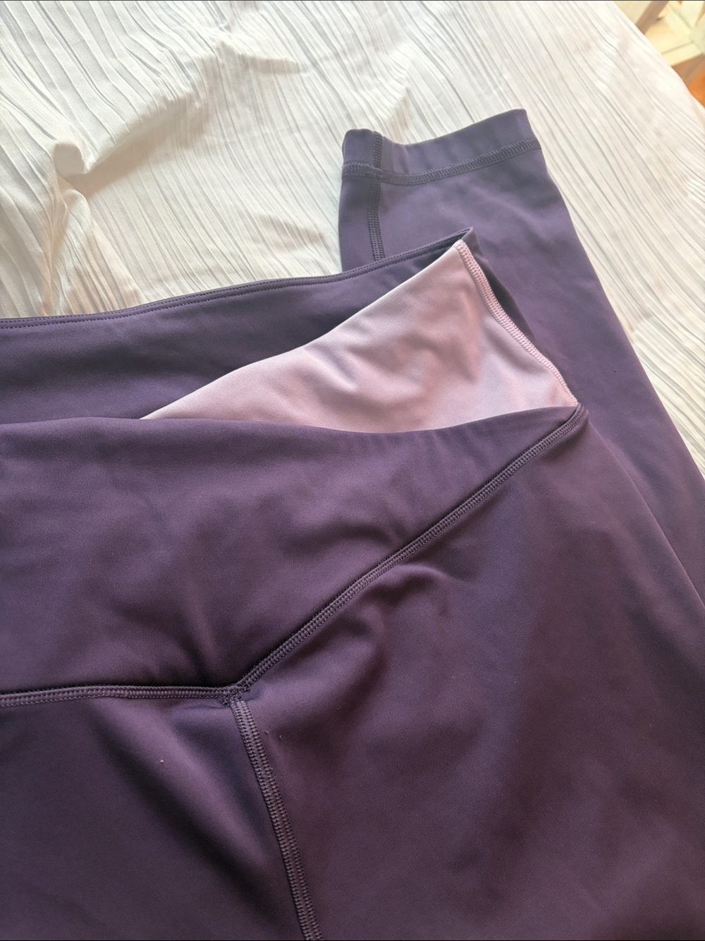 VS Purple Athletic Leggings with Light Lilac Lining